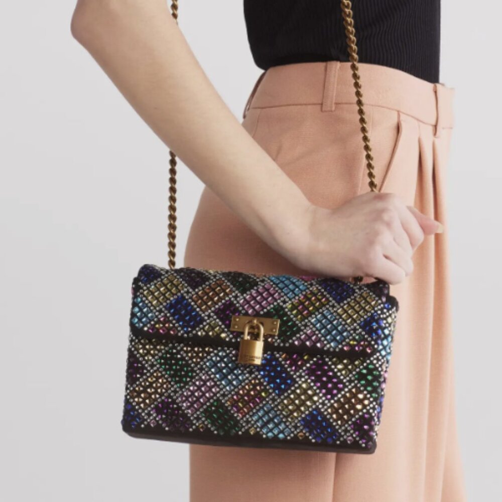 NEW Kurt Geiger London Mini Brixton Crystal Shoulder Bag Purse and Dustbag NWT